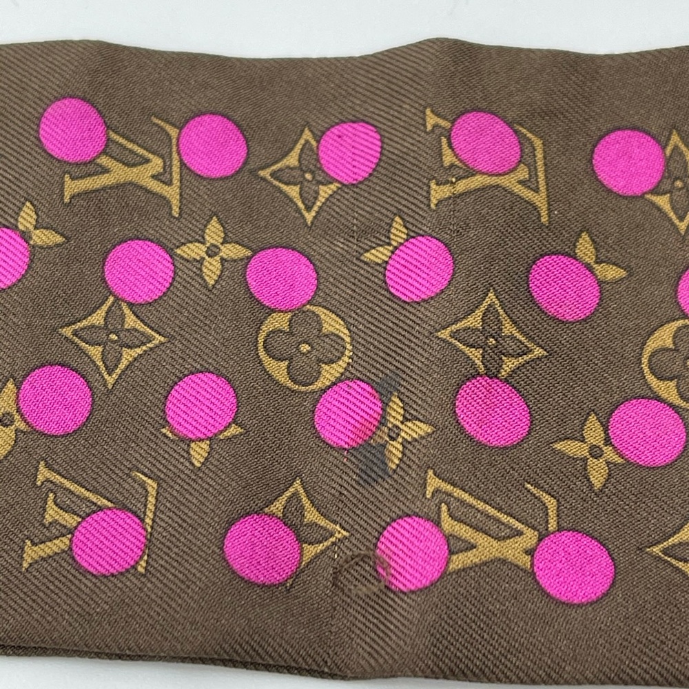 Louis Vuitton Perforated Dots Bandeau Neckerchief Scarf Chocker Twilly Wrap Rare - Picture 14 of 16